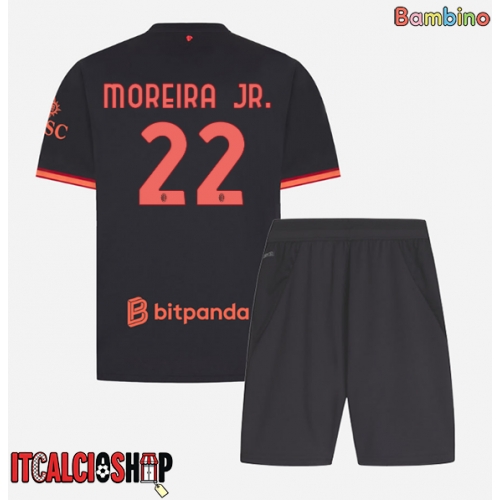 AC Milan Diego Moreira #22 Terza Maglia Bambino 2026-27 Manica Corta (+ Pantaloni corti)